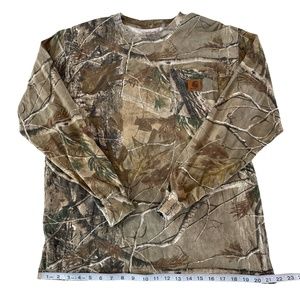 Long Sleeve Camo Mens Medium Shirt 